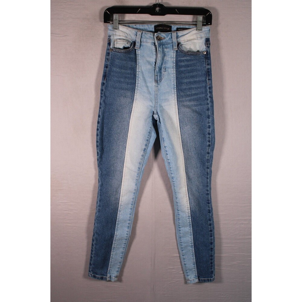 Kendall + Kylie Women’s 3/26 Ultra Babe Skinny Jeans Two Tone Denim